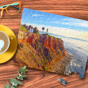 Puzzle Faro de California en Rocky Cliff Ocean Photo