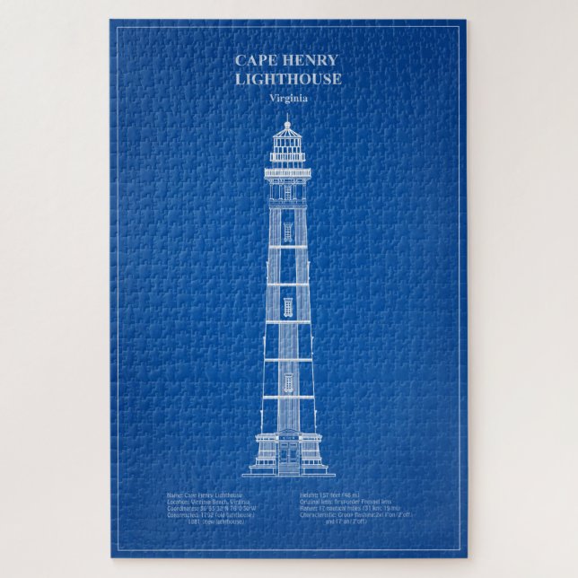 Puzzle Faro de Cape Henry - Virginia - AD (Vertical)