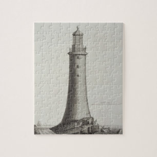 Puzzle Faro de Edystone grabado por Edward Rooker (c.1