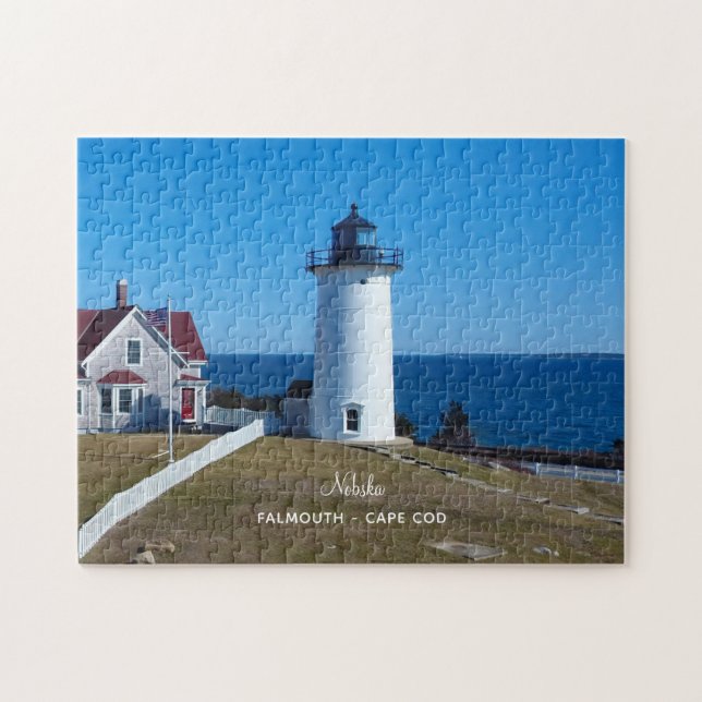 Puzzle Faro de fotos clásico de Cape Cod (Horizontal)