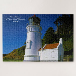 Puzzle Faro de Heceta Head Oregon. Saludos de Navidad