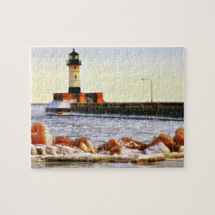 Puzzle Faro de invierno, Duluth Minnesota