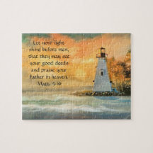 Faro de luz de versículo de la Biblia cristiana br