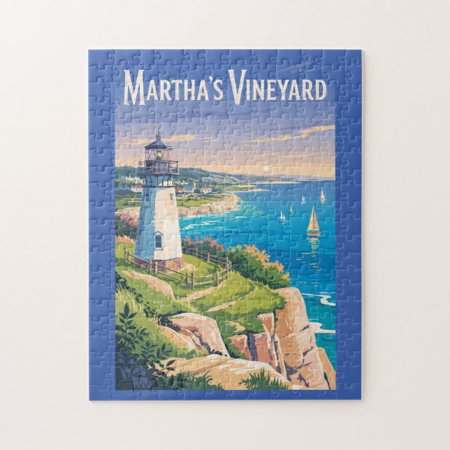 Puzzle Faro de Martha's Vineyard Massachusetts Viajes (Vertical)