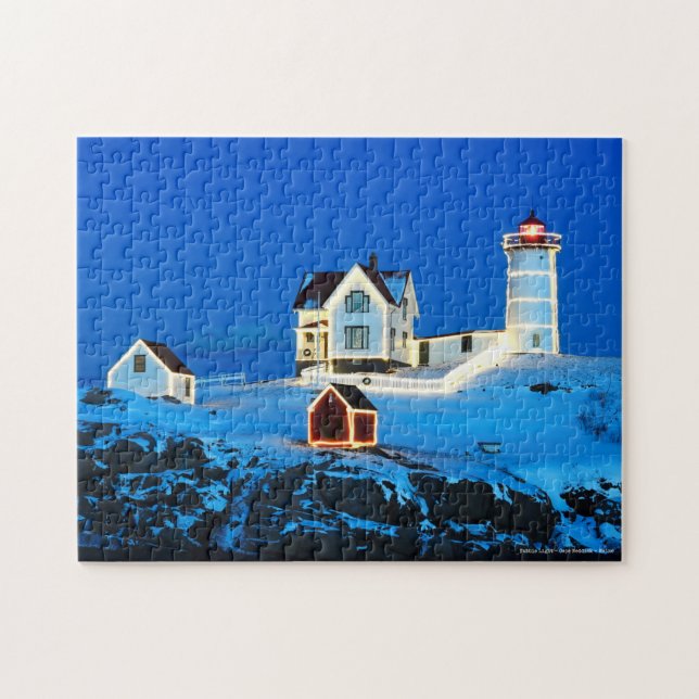 Puzzle Faro de nubble de vacaciones (Horizontal)