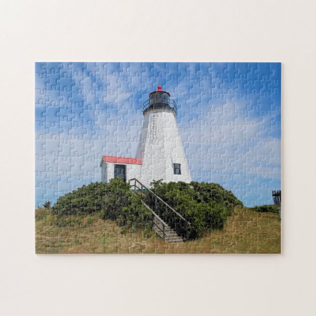 Puzzle Faro de Plymouth, "el Gurnet" Massachusetts (Horizontal)