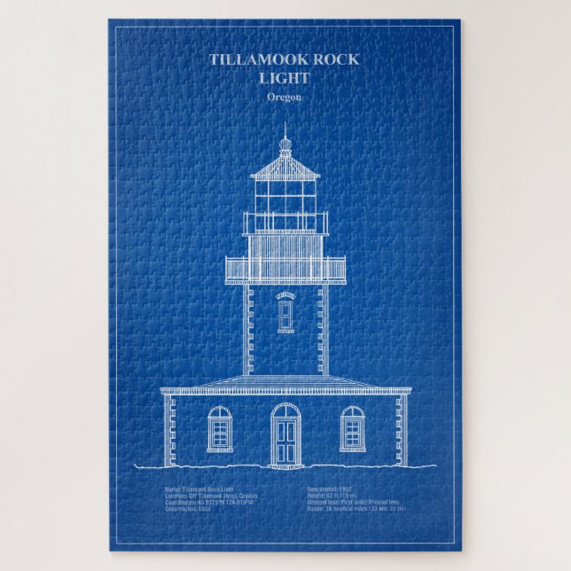 Puzzle Faro de roca de Tillamook - Oregon - AD (Vertical)