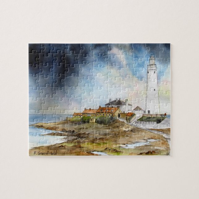 Puzzle Faro de St Marys Whitley Bay North East England (Horizontal)