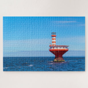 Puzzle Faro de Tadoussac escénico, Quebec, Canadá