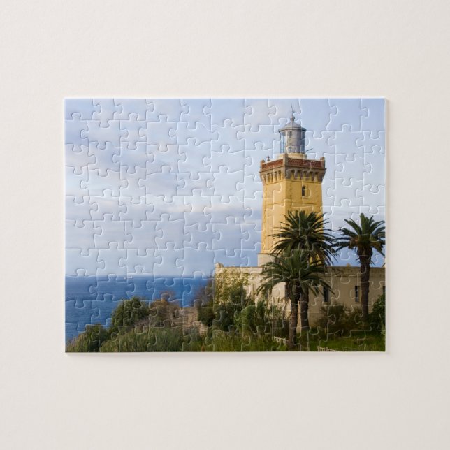 Puzzle Faro de Tánger Marruecos en Cabo Espartel (Horizontal)