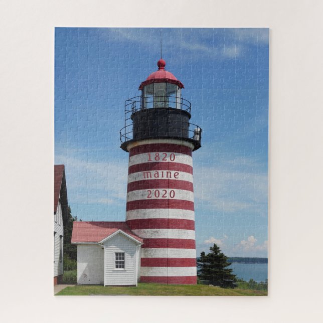 Puzzle Faro de West Quoddy Lubec Maine (Vertical)