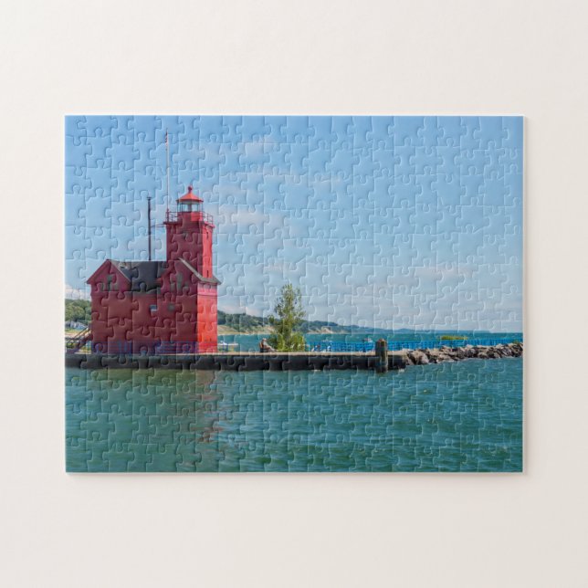 Puzzle Faro del puerto de Holanda (Horizontal)