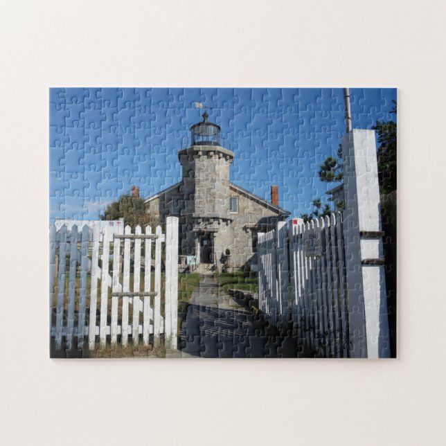 Puzzle Faro del puerto de Stonington Connecticut (Horizontal)