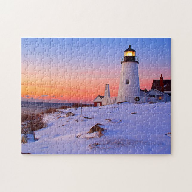 Puzzle Faro del punto de Pemaquid, Maine (Horizontal)