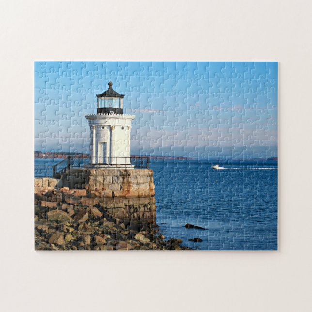 Puzzle Faro del rompeolas de Portland, Maine (Horizontal)