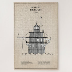 Puzzle Faro Duxbury Pier Light - Massachusetts -SBD