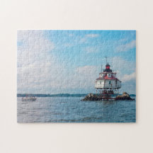 Faro en la bahía de Chesapeake.