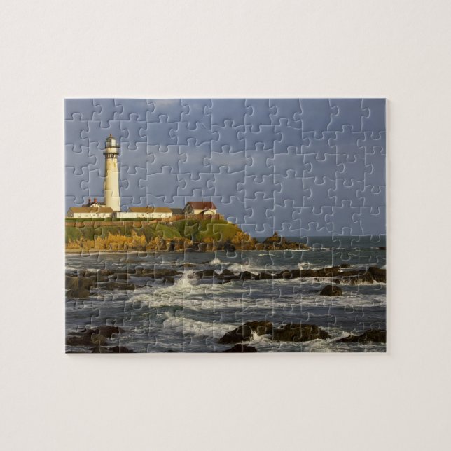 Puzzle Faro en la playa estatal Pigeon Point en San 2 (Horizontal)