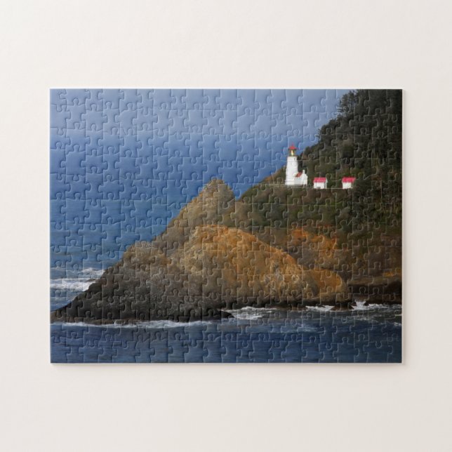Puzzle Faro Heceta Head, Cape Creek, Oregon, EE.UU. (Horizontal)