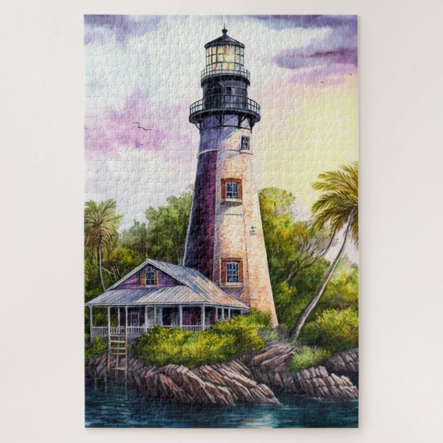 Puzzle Faro Isla Tropical Palmeras (Vertical)
