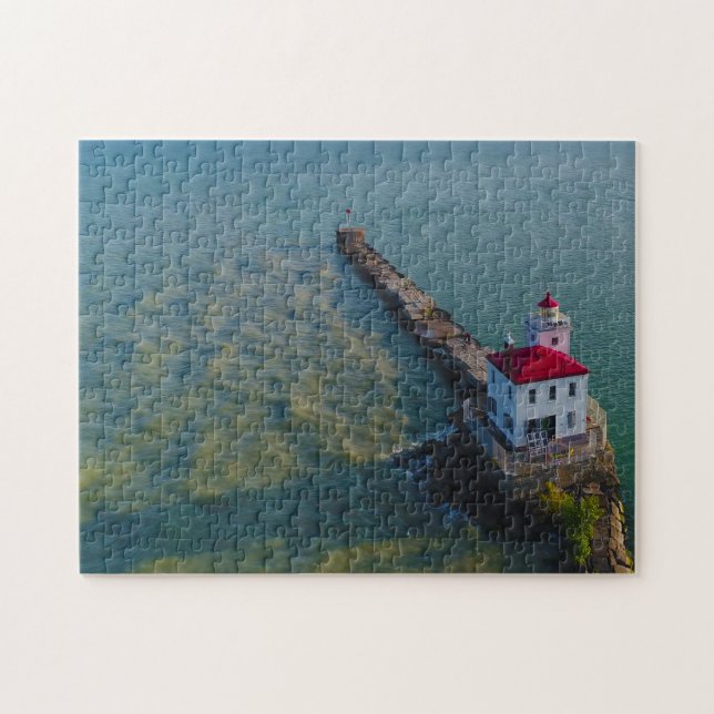 Puzzle Faro Lago Erie. (Horizontal)
