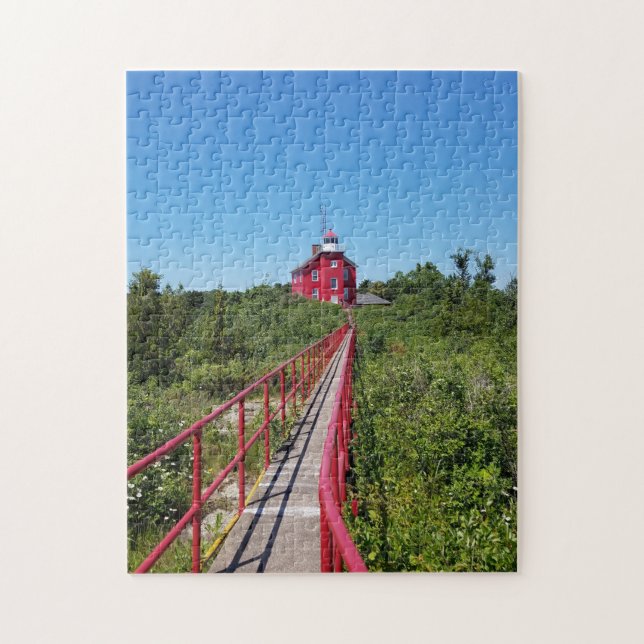 Puzzle Faro Marquette Harbour y pasarela (Vertical)