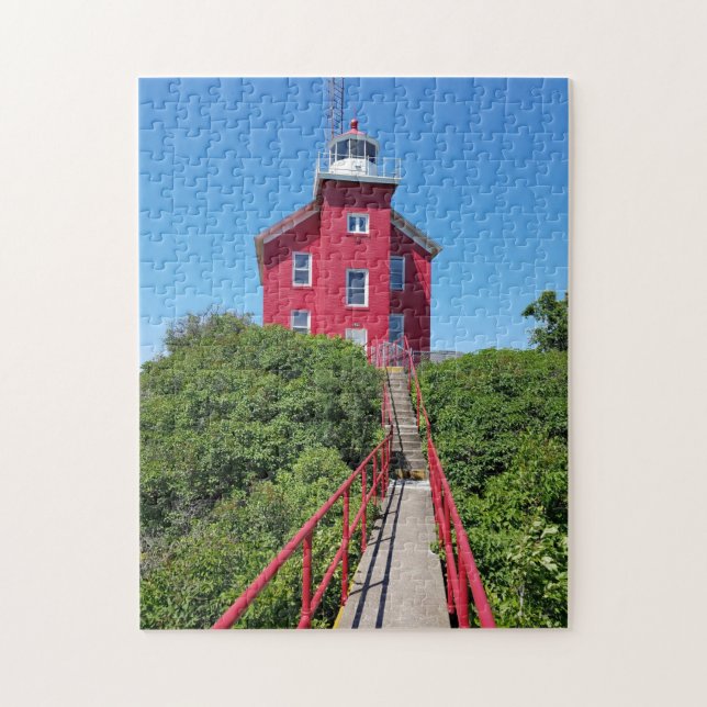 Puzzle Faro Marquette Harbour y pasarela (Vertical)
