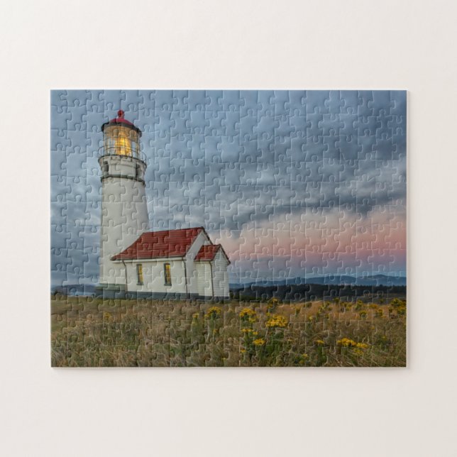 Puzzle Faro más antiguo de Oregon en Cape Blanco State (Horizontal)