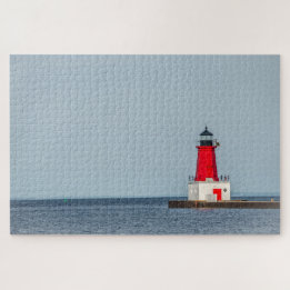 Puzzle Faro Menominee en el lago Michigan - 1014 pieza