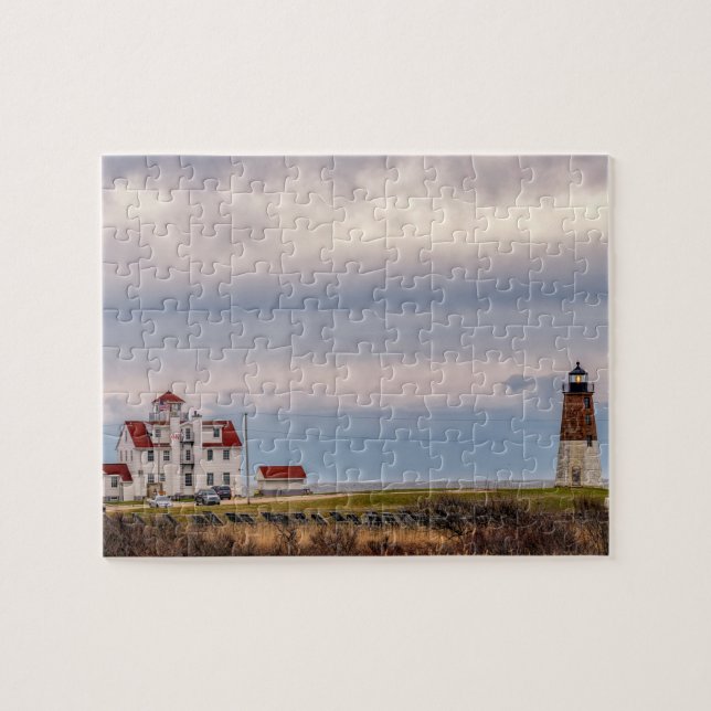 Puzzle Faro Point Judith en la isla Rhode (Horizontal)