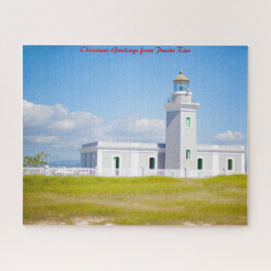 Puzzle Faro Puerto Rico. Felicidades de Navidad