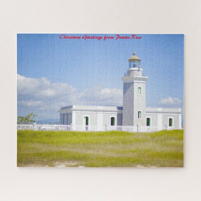 Puzzle Faro Puerto Rico. Felicidades de Navidad (Horizontal)