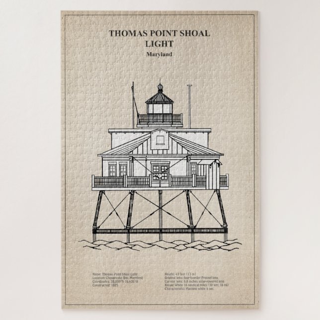 Puzzle Faro Thomas Point Shoal - Maryland - SBD (Vertical)