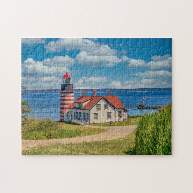 Puzzle Faro West Quoddy Head, Lubec, Maine (Horizontal)