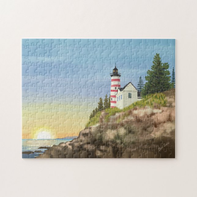 Puzzle Faro y atardecer (Horizontal)