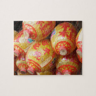 Puzzle Faroles de papel chinos con suerte