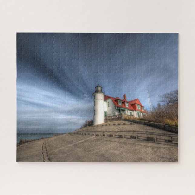 Puzzle Faros | Point Betsie Lake Michigan (Horizontal)