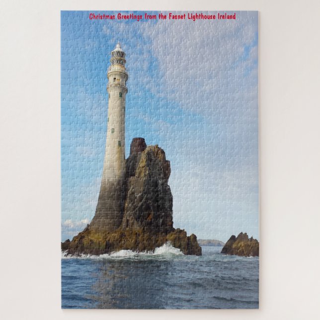 Puzzle Fasnet Lighthouse "La gota de lágrimas de Irlanda" (Vertical)