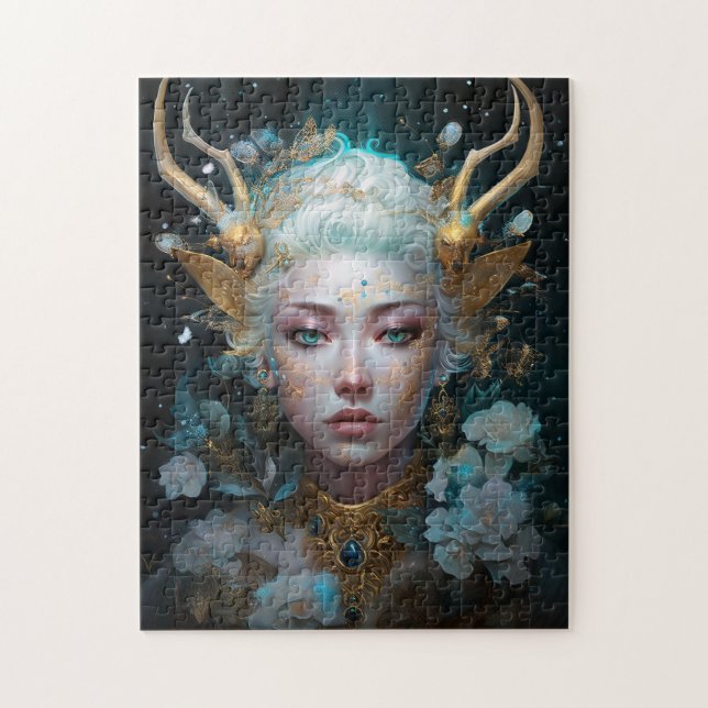 Puzzle Faun Elf Woman Fantasy Art (Vertical)