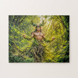 Puzzle Fauno de Fantasía Dinámica en Atmósfera de Bosque 