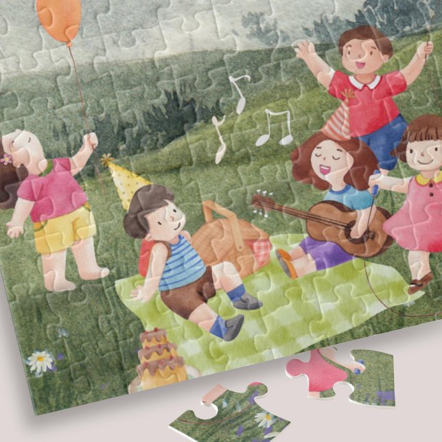 Puzzle Favor de la fiesta de Chica de niños de cumpleaños (Subido por el creador)