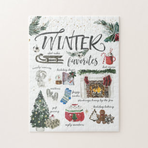Puzzle Favoritos de invierno de moda Ilustraciones en a