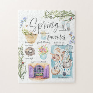 Puzzle Favoritos de primavera de moda Ilustración de ac