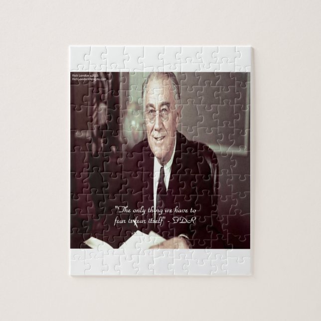 Puzzle FDR y la cita "Nada que temer" (Vertical)