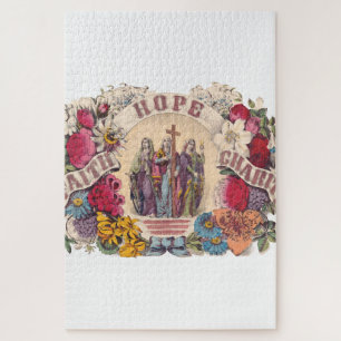 Puzzle Fe, Esperanza y Caridad Virtudes teologales