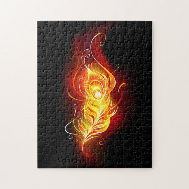 Puzzle Feather Peacock (Vertical)