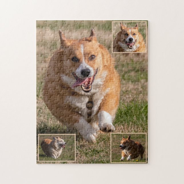 Puzzle Felices caras corriendo Corgis (Vertical)