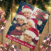 Felices Fiestas I Nombre de la Familia Foto Person