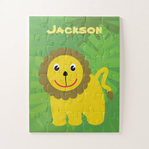 Puzzle Felices leones niños pequeños personalizados
