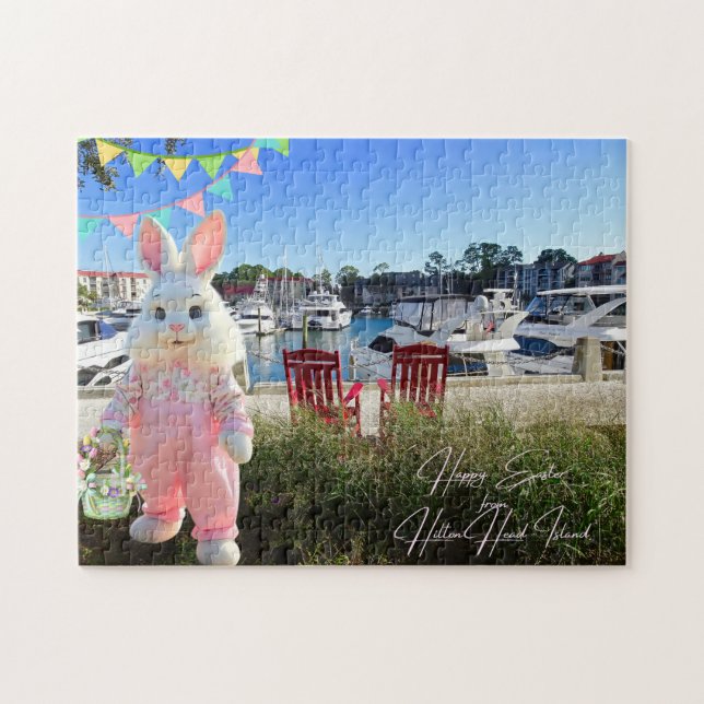 Puzzle Felices Pascuas desde Harbour Town, Isla Hilton He (Horizontal)